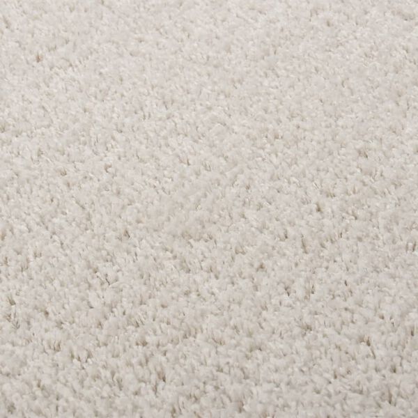 vidaXL Teppich Shaggy Hochflor Creme 160x230 cm