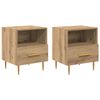 vidaXL Nachttisch 2 stk. Braun 40 x 35 x 47,5 cm Holzwerkstoff