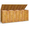 vidaXL M&uuml;lltonnenbox f&uuml;r 4 Tonnen 280x89x117 cm Massivholz Akazie