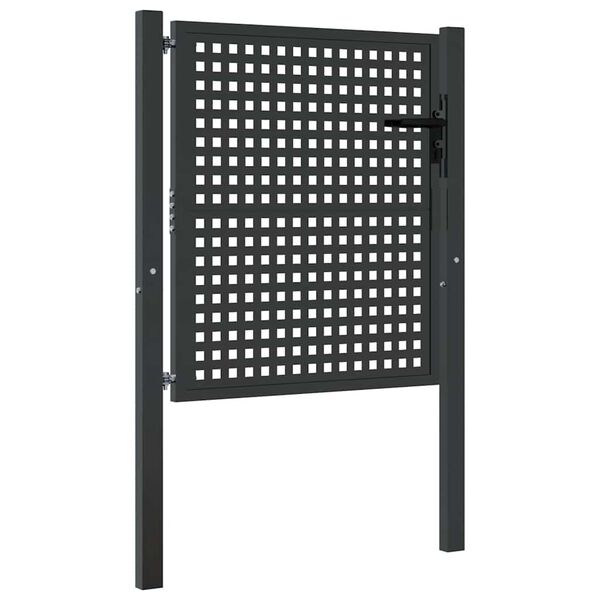 vidaXL Gartentor Anthrazit 100x100 cm Stahl