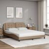vidaXL Bett mit Matratze "Zadar" Cappuccino-Braun 160x200 cm Kunstleder