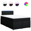vidaXL Boxspringbett mit Matratze Schwarz 120x190 cm Stoff
