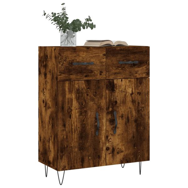 vidaXL Sideboard Räuchereiche 69,5x34x90 cm Holzwerkstoff