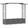 vidaXL Hochbeet mit Rankgitter und Dach Hellgrau 204 x 40 x 138 cm PP