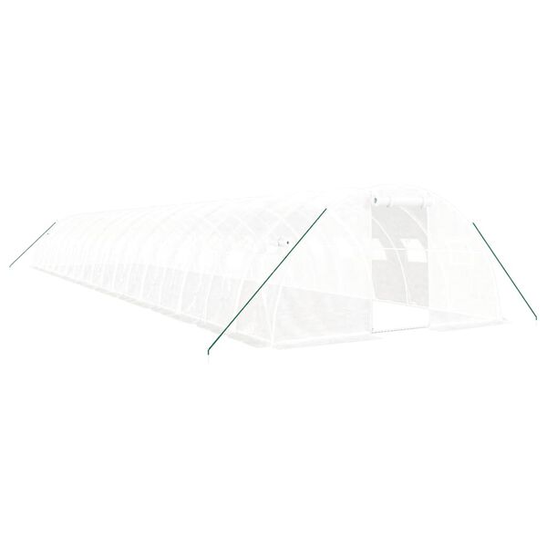 vidaXL Gew&auml;chshaus mit Stahlrahmen Wei&szlig; 72 m&sup2; 18x4x2 m