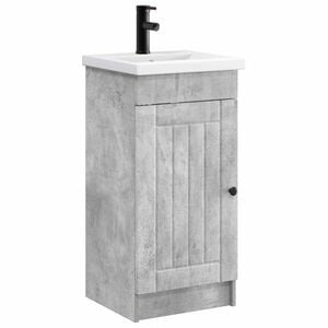vidaXL Badezimmerschrank mit Waschbecken Betongrau 42 x 40 x 84,5 cm