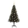 vidaXL Weihnachtsbaum mit 150 LEDs mit St&auml;nder Schwarz 150 cm PVC