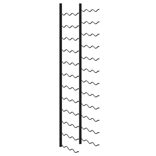 vidaXL Wand-Weinregal f&uuml;r 36 Flaschen Schwarz Eisen