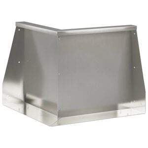 vidaXL St&uuml;tzmauer 50 x 50 x 40 cm Edelstahl Silber
