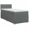 vidaXL Boxspringbett mit Matratze Dunkelgrau 80 x 200 cm Stoff