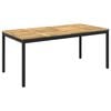 vidaXL Gartentisch Wei&szlig; gewaschen und Schwarz 147 x 88,5 x 75 cm