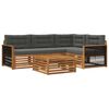 vidaXL Outdoor-Sofagarnitur 5 stk. 4-Sitzer Natur und Anthrazit