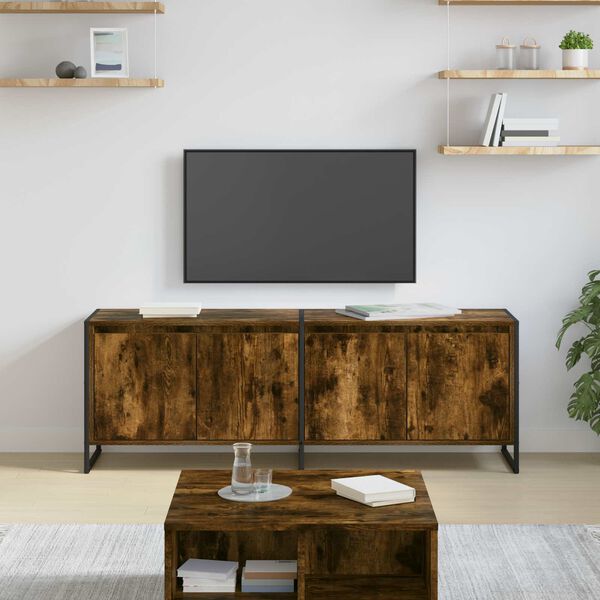 vidaXL TV-Schr&auml;nk Raucharbe 140 x 36 x 49,5 cm Holzwerkstoff
