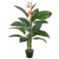 vidaXL Künstliche Pflanze Strelitzia mit Topf Rot 100 cm