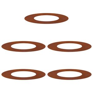 vidaXL geeignet f&uuml;r flache Baumringe 5 pcs Braun &Oslash;40 / 70 cm