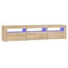 vidaXL TV-Schrank mit LED-Leuchten Sonoma-Eiche 180x35x40 cm