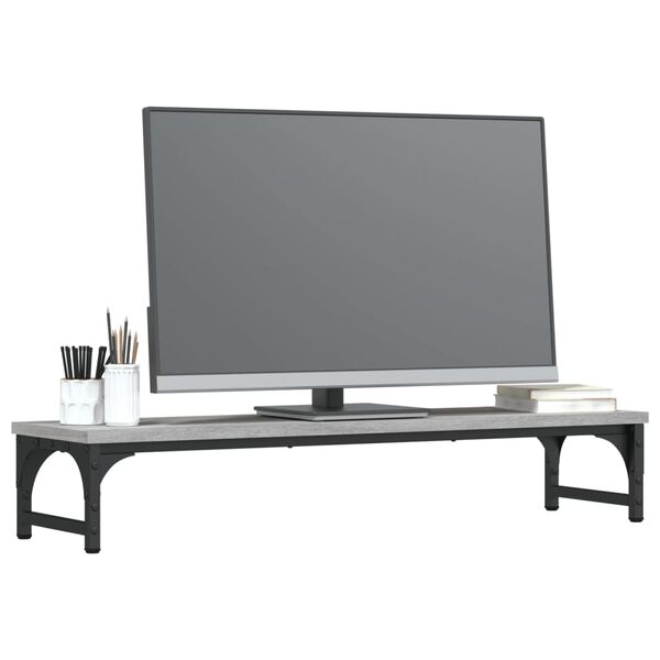 vidaXL Monitorst&auml;nder Grau Sonoma 85x23x15,5 cm Holzwerkstoff