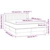 vidaXL Boxspringbett mit Matratze Dunkelgrau 140x200 cm Stoff