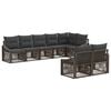 vidaXL Gartensofa-set 8 Stk. Grau Poly-Rattan
