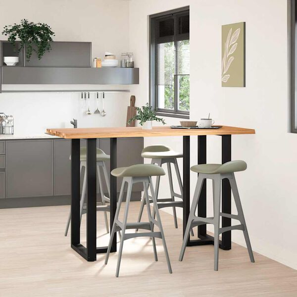 vidaXL Bartisch mit Baumkanten 180x80x102 cm Massivholz Rechteckig