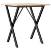vidaXL Esstisch X-Gestell 60x60x75 cm Massivholz Kiefer und Stahl
