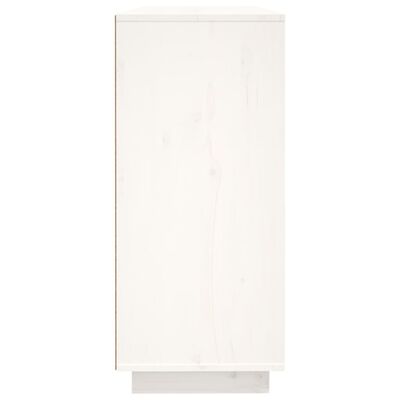 vidaXL Sideboard Weiß 120x35x80 cm Massivholz Kiefer