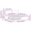 vidaXL Bettrahmen mit Kopfteil Taupe 200 x 200 cm Massives Kiefernholz