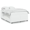 vidaXL Boxspringbett mit Matratze Wei&szlig; 160x200 cm Kunstleder