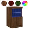 vidaXL Sideboard mit LED-Leuchten Braun Eichen-Optik 41x37x67 cm