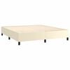 vidaXL Boxspringbett mit Matratze Creme 180x200 cm Kunstleder