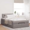 vidaXL Ottoman-Bett mit Matratze Taupe 120x200 cm Stoff