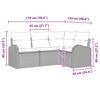 vidaXL Gartensofa-set mit Kissen 4 pcs Beige und Wei&szlig; Poly-Rattan