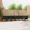 vidaXL Outdoor-Sofagarnitur mit Kissen 6 pcs Nat&uuml;rlich und Schwarz