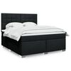 vidaXL Boxspringbett mit Matratze Schwarz 180x200 cm Stoff