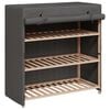 vidaXL Schuhschrank mit Abdeckung Grau 79 x 40 x 80 cm Stoff