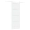 vidaXL Schiebet&uuml;r 78 x 211 cm Holzwerkstoff Wei&szlig;