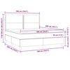 vidaXL Boxspringbett mit Matratze & LED Taupe 180x200 cm Stoff