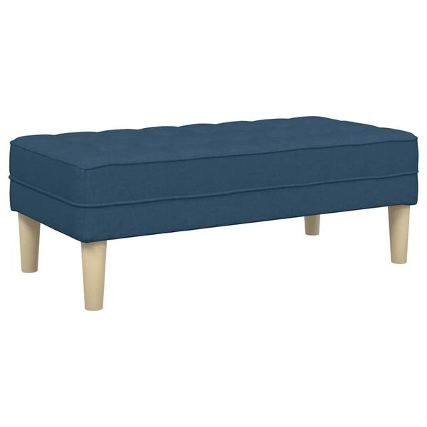 vidaXL Bank mit Kissen Blau 113 x 57 x 39 cm Stoff