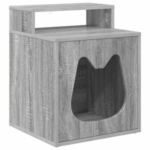 vidaXL Katzenhaus Graues Sonoma 42,5 x 40 x 53,5 cm Holzwerkstoff