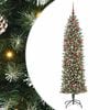 vidaXL K&uuml;nstlicher schlanker Weihnachtsbaum Gr&uuml;n und Wei&szlig; 180 cm