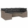 vidaXL Sofa Set 6 stk. Grau [Synthetisch]: Poly Rattan