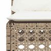 vidaXL 9-tlg. Garten-Sofagarnitur mit Kissen Beige Poly Rattan