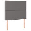 vidaXL Boxspringbett mit Matratze Grau 100x200 cm Kunstleder