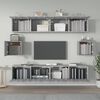 vidaXL 6-tlg. TV-Schrank-Set Grau Sonoma Holzwerkstoff