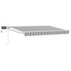 vidaXL Manuelle Gelenkarmmarkise mit LEDs Anthrazit und Wei&szlig; 3,5 x 2 m