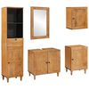 vidaXL Badezimmerm&ouml;bel-Set 5 stk. Braun 38 x 33 x 160 cm Holzwerkstoff