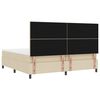 vidaXL Boxspringbett mit Matratze mit LED Creme 200 x 200 cm Stoff