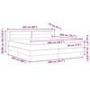 vidaXL Boxspringbett mit Matratze Dunkelbraun 200 x 200 cm Stoff