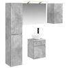 vidaXL Badezimmerschrank-Set 5 pcs Betongrau 40 x 10,5 x 60,5 cm