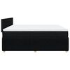 vidaXL Boxspringbett mit Matratze Schwarz 200x200 cm Stoff